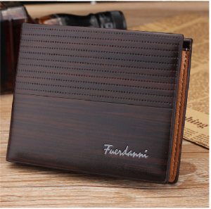 men wallet dark brown