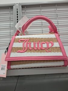Juicy Couture Side Bag For Woman, Pink/Brown/White.