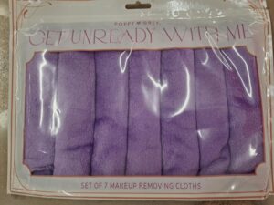Poppy Grey Set Of 7 Makeup Removing Cloths.